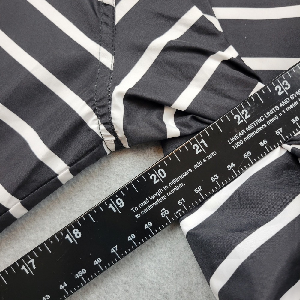 Vintage Lauren Ralph Lauren Active Jacket Womens L Black White Stripe Nautical - Picture 10 of 16